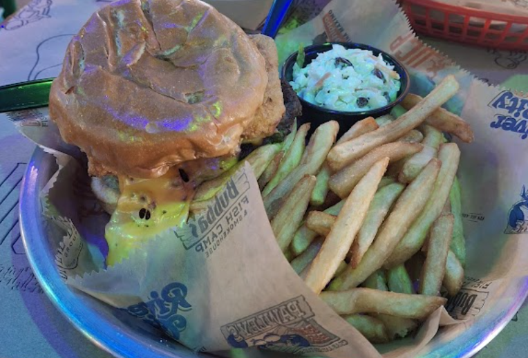 River City Cafe signature dishes Fried Mac and Cheese Burger
Nacho Crunch Burger
Fried Zucchini